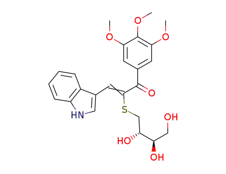 3-(Indol-3-yl)-2-[(2S),(3R)-2,3,4-trihydroxybutylthio]-1-(3,4,5-trimethoxyphenyl)-2-propen-1-one