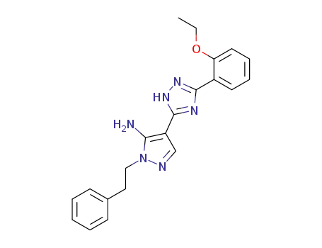 1H-Pyrazol-5-amine,
4-[5-(2-ethoxyphenyl)-1H-1,2,4-triazol-3-yl]-1-(2-phenylethyl)-
