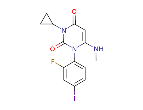 3-Cyclopropyl-1-(2-fluoro-4-iodophenyl)-6-(methylamino)-2,4(1H,3H )-pyrimidinedione 871700-22-0 with best price