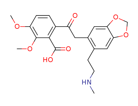 Benzoic acid,2,3-dimethoxy-6-[2-[6-[2-(methylamino)ethyl]-1,3-benzodioxol-5-yl]acetyl]-