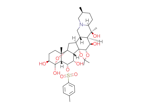 4,9-epoxy-14,15α-isopropylidenedioxy-6α-(toluene-4-sulfonyloxy)-(5β)-cevane-3β,4β,7α,16β,20-pentaol