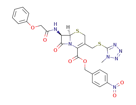 (6<i>R</i>)-3-(1-methyl-1<i>H</i>-tetrazol-5-ylsulfanylmethyl)-8-oxo-7<i>t</i>-(2-phenoxy-acetylamino)-(6<i>r</i><i>H</i>)-5-thia-1-aza-bicyclo[4.2.0]oct-2-ene-2-carboxylic acid 4-nitro-benzyl ester