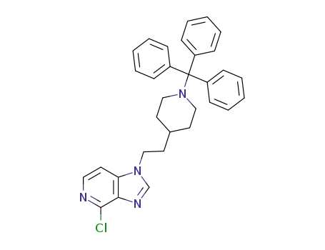 1H-Imidazo[4,5-c]pyridine,
4-chloro-1-[2-[1-(triphenylmethyl)-4-piperidinyl]ethyl]-