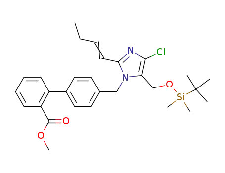 2-(But-1-en-1-yl)-5-t-butyldimethylsilyloxymethyl-1-[(2'-carbomethoxybiphenyl-4-yl)methyl]-4-chloroimidazole