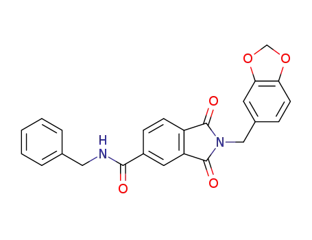 2-benzo[1,3]dioxol-5-ylmethyl-1,3-dioxo-2,3-dihydro-1<i>H</i>-isoindole-5-carboxylic acid benzylamide