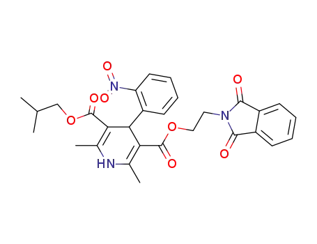 3,5-Pyridinedicarboxylic acid,
1,4-dihydro-2,6-dimethyl-4-(2-nitrophenyl)-,
2-(1,3-dihydro-1,3-dioxo-2H-isoindol-2-yl)ethyl 2-methylpropyl ester