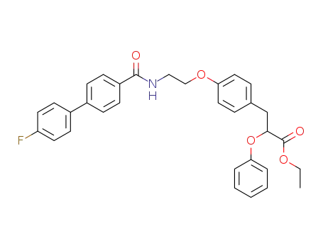 Molecular Structure of 223124-59-2 (ethyl 3-[4-[2-(4'-fluorobiphenyl-4-carbonylamino)ethoxy]phenyl]-2-phenoxypropionate)
