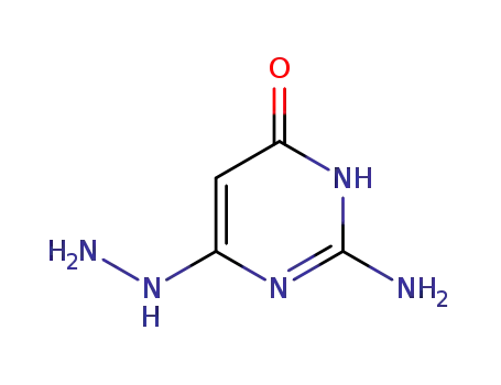 Molecular Structure of 6298-85-7 (2-AMINO-4-HYDROXY-6-HYDRAZINOPYRIMIDINE)