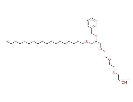 Molecular Structure of 115733-93-2 (2-O-benzyl-1-O-[2-[2-(2-hydroxyethoxy)ethoxy]ethyl]-3-O-octadecylglycerol)