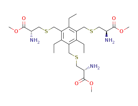 amino-3-[3,5-bis-(2-amino-2-methoxycarbonylethylsulfanylmethyl)-2,4,6-triethylbenzylsulfanyl]propionic acid methyl ester