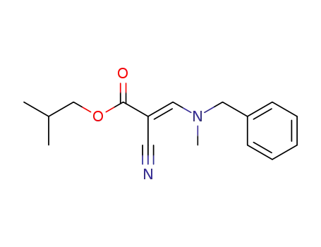 Molecular Structure of 88107-27-1 ((2E)-3-[benzyl(methyl)amino]-2-cyanoprop-2-enoic acid)