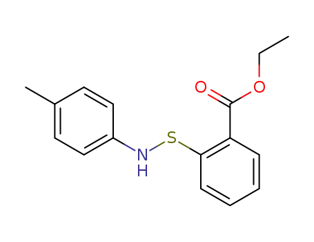 Molecular Structure of 444993-97-9 (Benzoic acid, 2-[[(4-methylphenyl)amino]thio]-, ethyl ester)