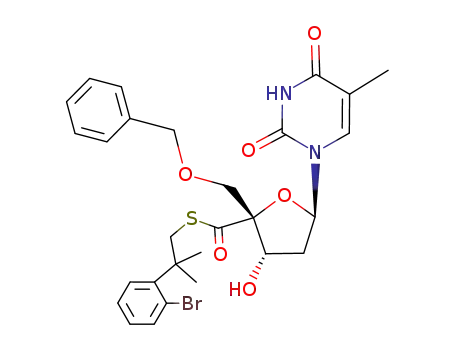 5'-O-benzyl-4'α-[(2-(2-bromophenyl)-2-methylpropylthio)carbonyl]-2'-deoxythymidine