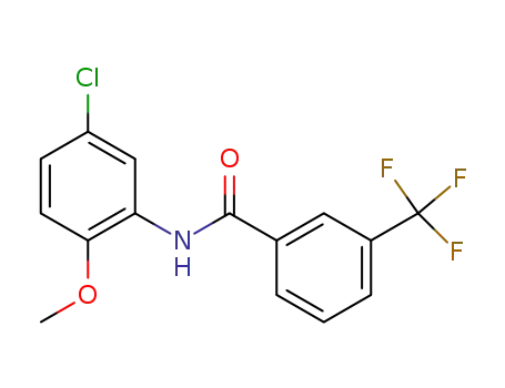 Molecular Structure of 202822-36-4 (N-(5-Chloro-2-methoxyphenyl)-3-(trifluoromethyl)benzamide)