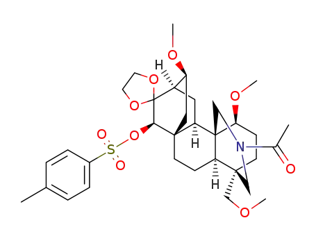 21-acetyl-16,16-ethane-1,2-diyldioxy-1α,13β-dimethoxy-4-methoxymethyl-15α-(toluene-4-sulfonyloxy)-17-nor-atidane