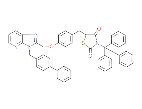 5-{4-[3-(4-phenylbenzyl)-3H-imidazo[4,5-b]pyridin-2-ylmethoxy]benzyl}-3-triphenylmethylthiazolidine-2,4-dione