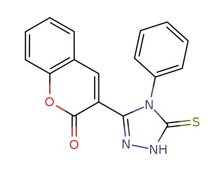 2H-1-Benzopyran-2-one,
3-(4,5-dihydro-4-phenyl-5-thioxo-1H-1,2,4-triazol-3-yl)-