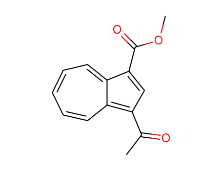 Molecular Structure of 58313-18-1 (1-Azulenecarboxylic acid, 3-acetyl-, methyl ester)