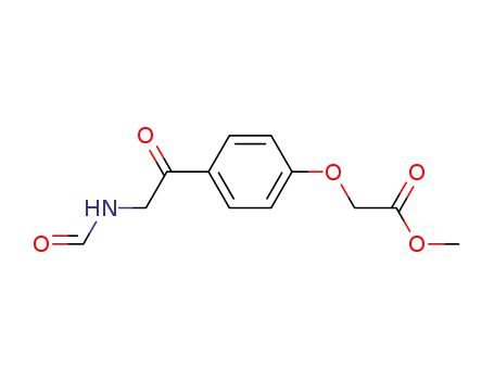 Molecular Structure of 63787-01-9 (Acetic acid, [4-[(formylamino)acetyl]phenoxy]-, methyl ester)