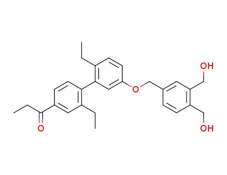 1-Propanone,
1-[5'-[[3,4-bis(hydroxymethyl)phenyl]methoxy]-2,2'-diethyl[1,1'-biphenyl]-
4-yl]-