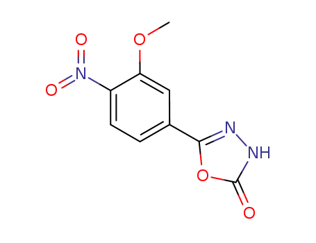 Molecular Structure of 648917-62-8 (1,3,4-Oxadiazol-2(3H)-one, 5-(3-methoxy-4-nitrophenyl)-)