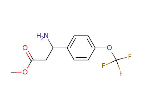 Molecular Structure of 287959-34-6 (methyl 3-amino-3-[4-(trifluoromethoxy)phenyl]propanoate)