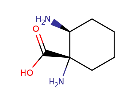 Molecular Structure of 321157-27-1 (Cyclohexanecarboxylic acid, 1,2-diamino-, (1R,2R)-rel- (9CI))