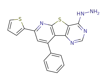 4-hydrazino-9-phenyl-7-(2-thienyl)pyrido[3',2':4,5]thieno[3,2-d]pyrimidine