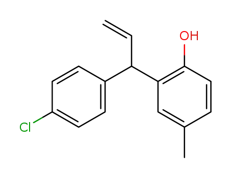 Molecular Structure of 58102-93-5 (2-[1-(4-chlorophenyl)prop-2-en-1-yl]-4-methylphenol)