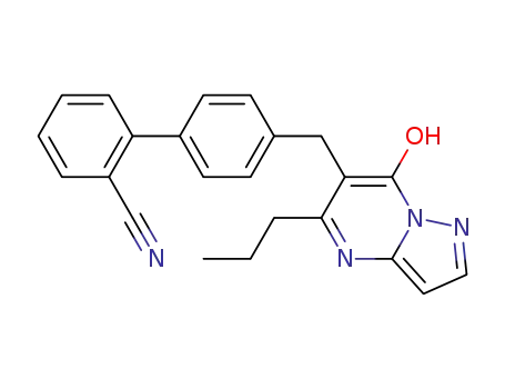 6-[(2'-cyanobiphenyl-4-yl)methyl]-7-hydroxy-5-propylpyrazolo[1,5-a]pyrimidine