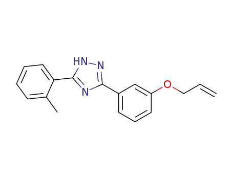 Molecular Structure of 69095-81-4 (5-(m-Allyloxyphenyl)-3-(o-tolyl)-1H-1,2,4-triazole)