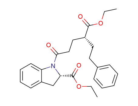 ethyl 1-(4-carboethoxy-4R-phenethylbutanoyl)-indoline-2S-carboxylate