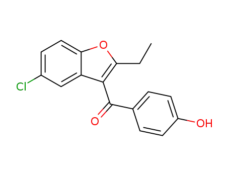 (2-ethyl-5-chloro-benzofuran-3-yl)-(4-hydroxy-phenyl)-ketone