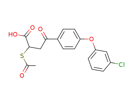 2-acetylthio-3-<4-(3-chlorophenoxy)benzoyl>propionic acid