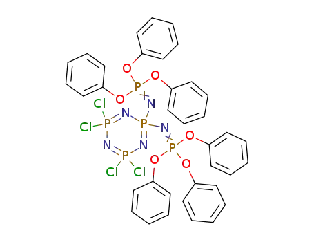4,4,6,6-Tetrachloro-2-(triphenoxy-λ<sup>5</sup>-phosphanylideneamino)-2λ<sup>5</sup>,4λ<sup>5</sup>,6λ<sup>5</sup>-[1,3,5,2,4,6]triazatriphosphinin-2-yl-phosphorimidic acid triphenyl ester