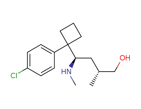 Molecular Structure of 435343-73-0 ((2R,4R)-4-Methylamino-4-[1-(4-chloro-phenyl)-cyclobutyl]-2-methyl-butan-1-ol)