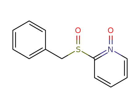 Molecular Structure of 62381-90-2 (Pyridine, 2-[(phenylmethyl)sulfinyl]-, 1-oxide)