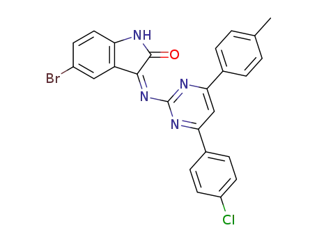2H-Indol-2-one,
5-bromo-3-[[4-(4-chlorophenyl)-6-(4-methylphenyl)-2-pyrimidinyl]imino]-
1,3-dihydro-