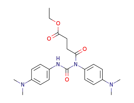 1-(3-Carbethoxypropionyl)-1,3-bis-(p-dimethylamino-phenyl)-harnstoff