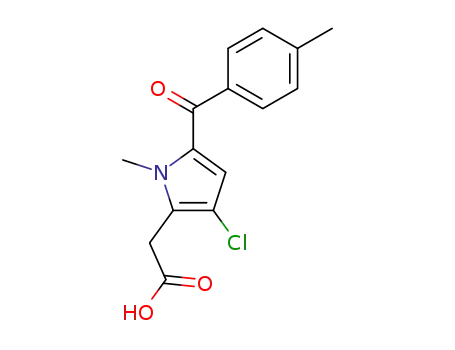1H-Pyrrole-2-acetic acid, 3-chloro-1-methyl-5-(4-methylbenzoyl)-