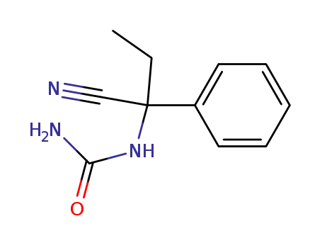 Molecular Structure of 75356-44-4 ((1-cyano-1-phenyl-propyl)-urea)