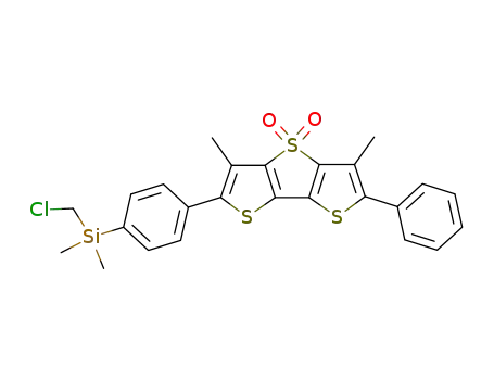 2-phenyl-3,5-dimethyl-6-[(4-dimethyl(chloromethyl)silyl)phenyl]dithieno[3,2-b:2',3'-d]thiophene-4,4-dioxide