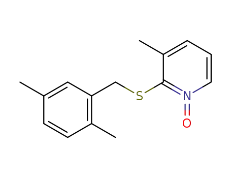 Molecular Structure of 81167-57-9 (Pyridine, 2-[[(2,5-dimethylphenyl)methyl]thio]-3-methyl-, 1-oxide)