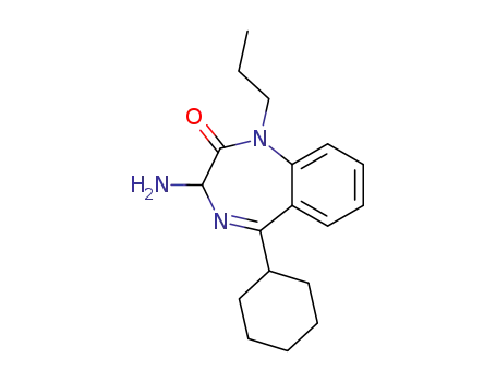 Molecular Structure of 146374-21-2 (2H-1,4-Benzodiazepin-2-one,
3-amino-5-cyclohexyl-1,3-dihydro-1-propyl-)