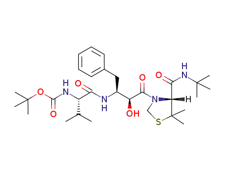 (R)-N-tert-butyl-3-[(2S,3S)-3-[(S)-2-(tert-butoxycarbonyl)amino-3-methylbutanoyl]amino-2-hydroxy-4-phenylbutanoyl]-5,5-dimethyl-1,3-thiazolidine-4-carboxamide