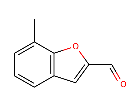 Molecular Structure of 57897-70-8 (2-Benzofurancarboxaldehyde,  7-methyl-)