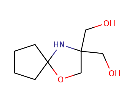 Molecular Structure of 72031-11-9 (1-oxa-4-azaspiro[4.4]nonane-3,3-diyldimethanol)