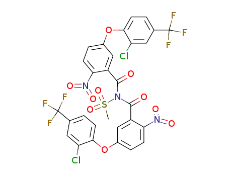 N,N-bis[5-(2-chloro-4-(trifluoromethyl) phenoxy)-2-nitrobenzoyl]methane sulfonamide