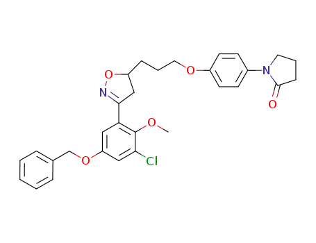 (R/S)-3-(5-benzyloxy-3-chloro-2-methoxyphenyl)-5-(3-(4-(2-oxopyrrolidin-1-yl)phenyloxy)propyl)-Δ<sup>2</sup>-isoxazoline