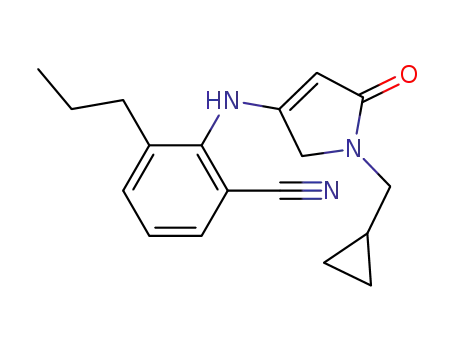 2-(1-Cyclopropylmethyl-2-oxo-3-pyrrolin-4-yl)amino-3-propyl-benzonitrile